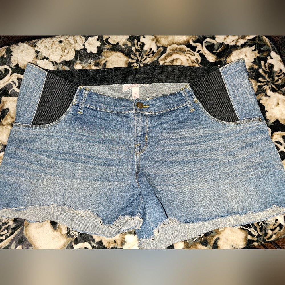 Maternity jean shorts